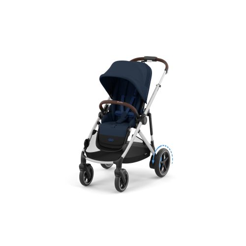 Cybex e-Gazelle S Stroller, 2024, Ocean Blue, Silver