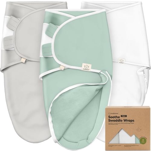 Baby Swaddle Sleep Sacks with Zipper - 3-Pack Newborn Swaddle Sack, Baby Swaddles Sleep Sack 0-3 Months, Wearable Blanket Baby, Baby Swaddle Blanket Wrap, Swaddle Sack, Easy Change Swaddle (Sage) - One Size