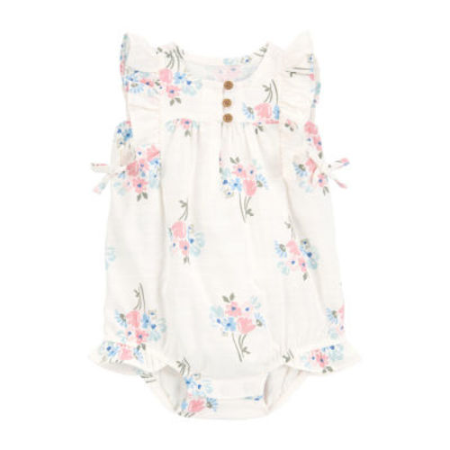 Carter's Baby Girls Sleeveless Floral Romper