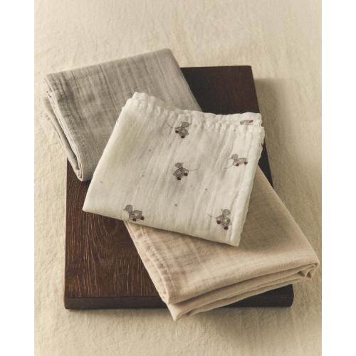 SET OF CHILDREN’S DUCKLING MUSLIN CLOTHS (SET OF 3)