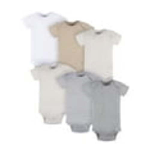 Gerber Baby 6-Pack Short Sleeve Bodysuits - 100% Cotton