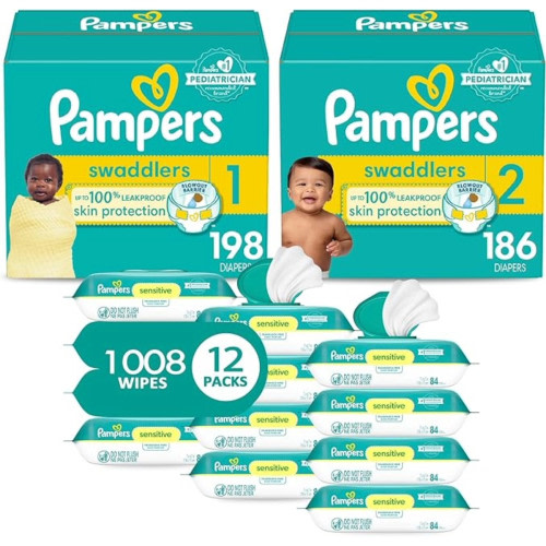 Pampers Swaddlers Starter Kit (2 Month Supply)