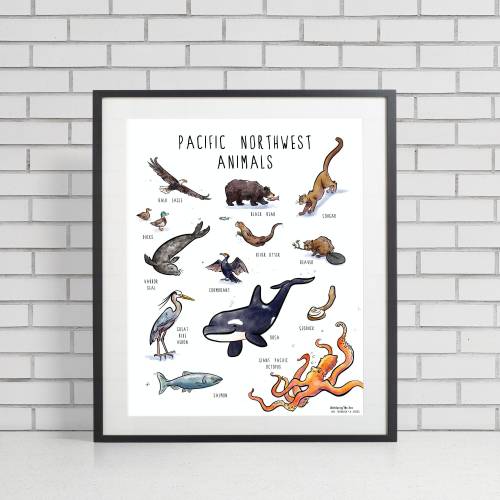 PNW Animals Poster