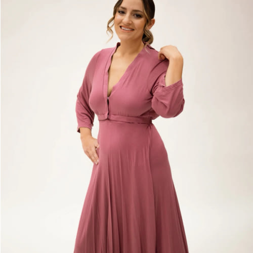 Lila Labor & Postpartum Gown in Black