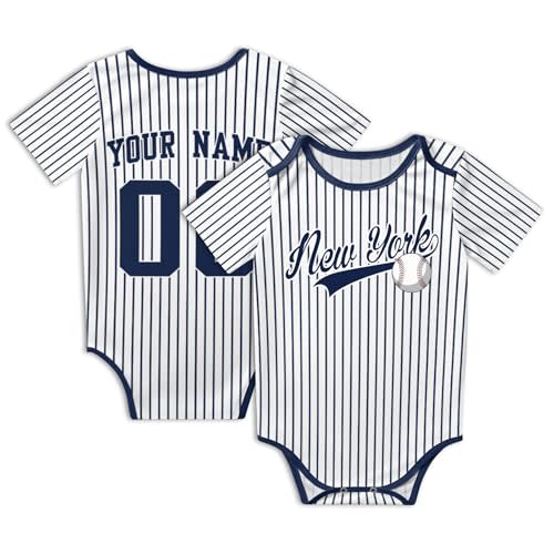 OAOANS Baby Clothes Unisex Bodysuit Personalized Baby Jersey Apparel Custom Name Number Baseball Gift For 0-24 Mouths