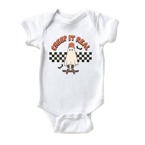 Creep It Real Skate Board Baby Bodysuit