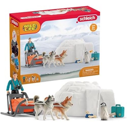 Schleich Wild Life Wild Animal Toy Playset for Boys and Girls Ages 3+, Antarctic Expedition with Arctic Animals