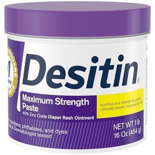 Desitin Maximum Strength Diaper Rash Cream, 40% Zinc Oxide, 16 oz