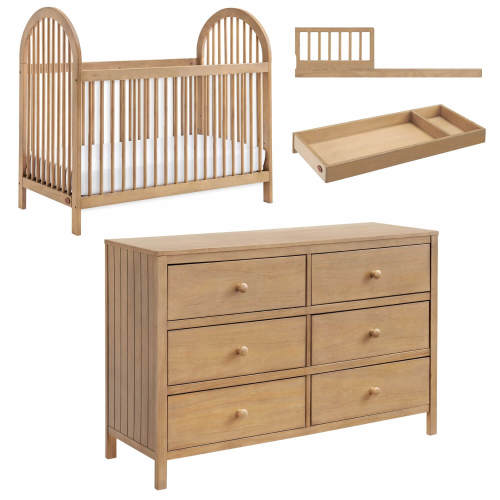 Soho Baby Everlee 4-Piece Nursery Set, Honey Wood