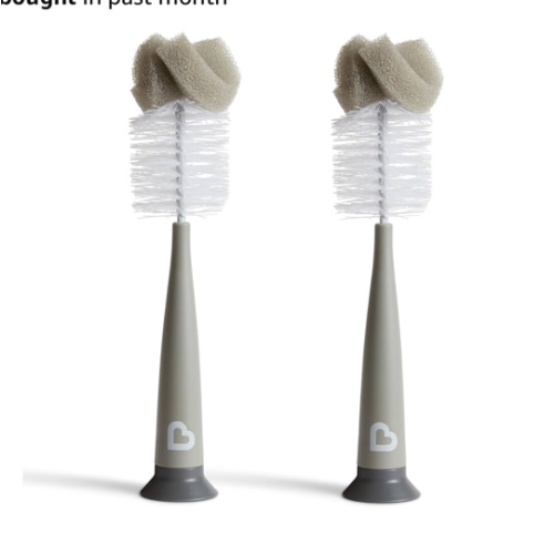Munchkin® Sponge™ Bottle Brush, Modern Design, 2 Pack, Grey