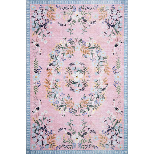 Loloi Rifle Paper Co. Palais Rug, Rose, Sky 3'9" x 5'9" – Meadow Blu