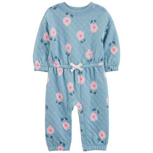 Baby Girl Carter's Floral Double-Knit Jumpsuit