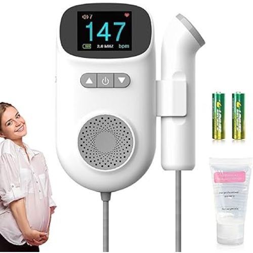 Baby Monitor Heartbeat Pregnancy Accessories Pocket Portable Doppler Fetal Heart Rate Monitor Easy to Use-Nj1