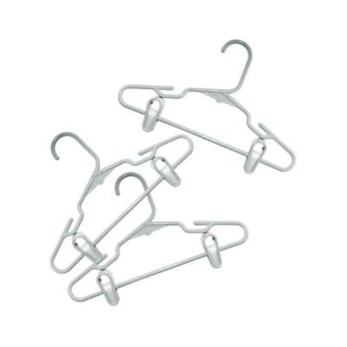 mighty goods™ 3-Pack Children's Hangers with Clips in Grey - GREY - 3 PACK