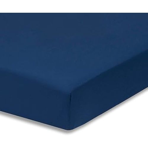 Everyday Kids Fitted Crib Sheet, 100% Soft Breathable Microfiber Baby Sheet, Fits Standard Size Crib Mattress 28in x 52in, Navy Nursery Sheet