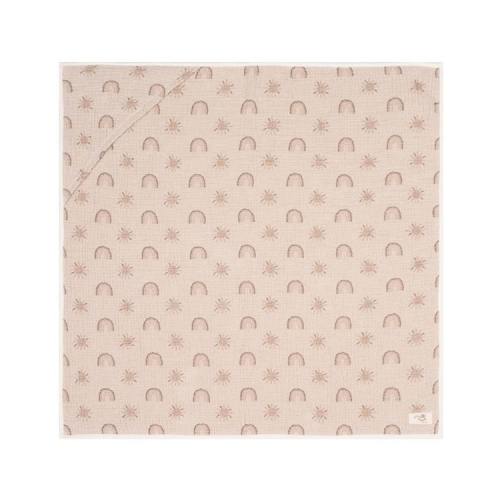 Rainbow Gauze Hooded Blanket Single