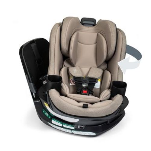 Britax Galaxy 360 Slim Rotating Convertible Car Seat with Swivel Smooth Steel Ring - Teak