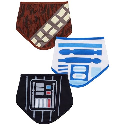 STAR WARS Baby Boys' Bandana Bibs 3 Pack Set for Feeding, Teething, and Drooling