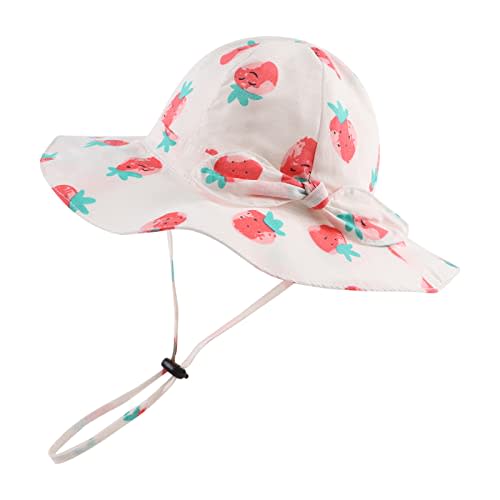 Bow Baby Girls Bucket Hat Infant Toddler Summer Cap Sun Protect Kids Hat for Girls