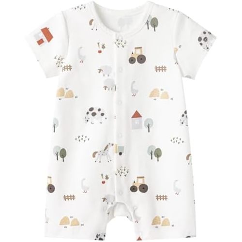 pureborn Baby Boys Girls Romper One-Piece Beach Outfit Summer Clothes 0-24 Months