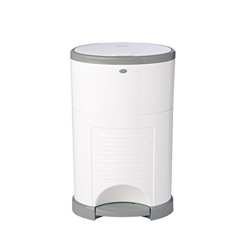 Dekor Classic Hands-Free Diaper Pail | White | Easiest to Use | Just Step – Drop – Done | Doesn’t Absorb Odors | 20 Second Bag Change | Most Economical Refill System