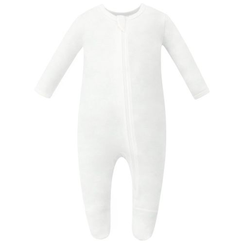 Owlivia Organic Cotton Pajama, Baby Sleep N' Play - Off-white, 0-3 Months