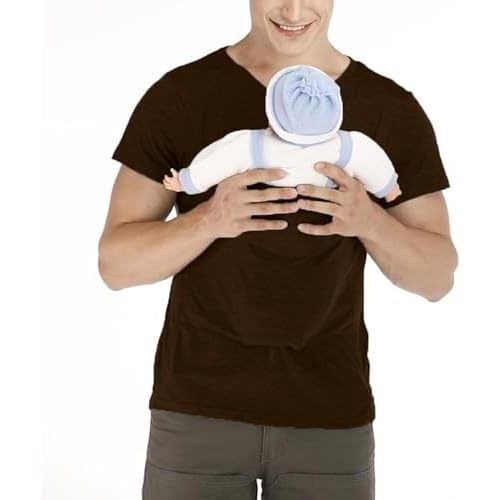 Mens Kangaroo Baby Carrier Shirt, Dad Shirt Baby Carrier Kangaroo Shirt for Dad and Baby V Neck Short Sleeve Kangaroo T Shirt