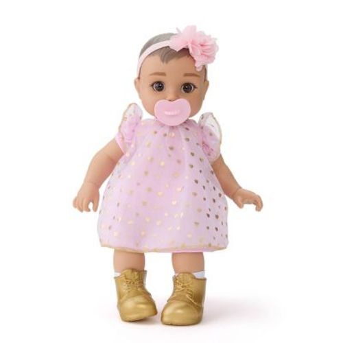 Fao Schwarz 14" Cuddle Baby Doll - Brown Hair