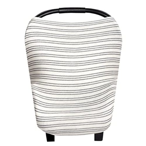 Baby Car Seat Cover Canopy and Nursing Cover Multi-Use Stretchy 5 in 1 Gift"Midtown" by Copper Pearl