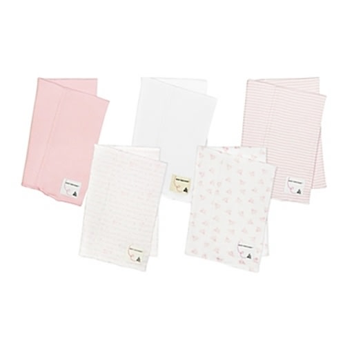 Burt's Bees Baby® 5-Pack Organic Cotton Burp Cloths in Pink