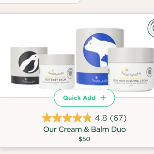 Our Moisturizing Cream and Baby Balm Duo