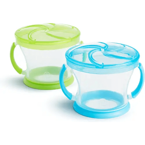 Munchkin® Snack Catcher® Toddler Snack Cups, 2 Pack, Blue/Green