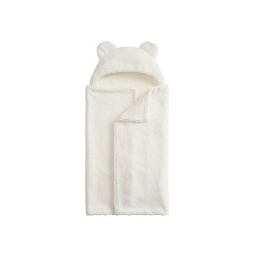 Bear Faux Fur Baby Hooded Towel | Pottery Barn Kids