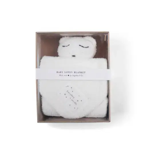 "Everything is possible." Bear Baby Lovey Blanket – Sugarboo & Co