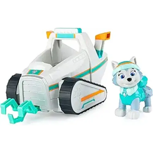 Paw Patrol, Everest’s Snow Plow Vehicle with Collectible Figure, for Kids Aged 3 and Up
