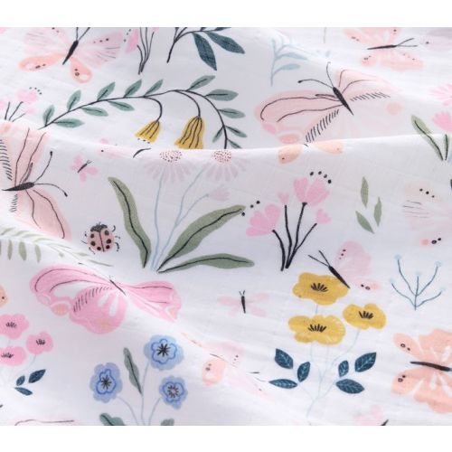 Wildflower Butterfly Organic Muslin Swaddle, Set of 3