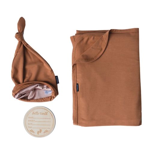 Newborn Swaddle Gift Set-Camel