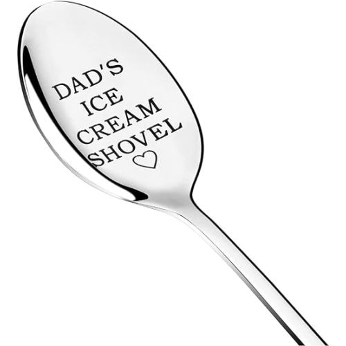 Father's Day Gifts from Daughter, Dad's Ice Cream Shovel, Stainless Steel Ice Cream Spoon Gift for Dad Birthday Gift, Christmas Thanksgiving Gifts for Dad, Stocking Stuffers for Dad