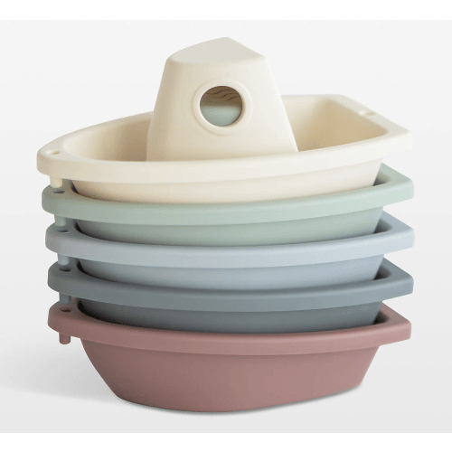 Mushie Stackable Toddler Boats Bath Toy