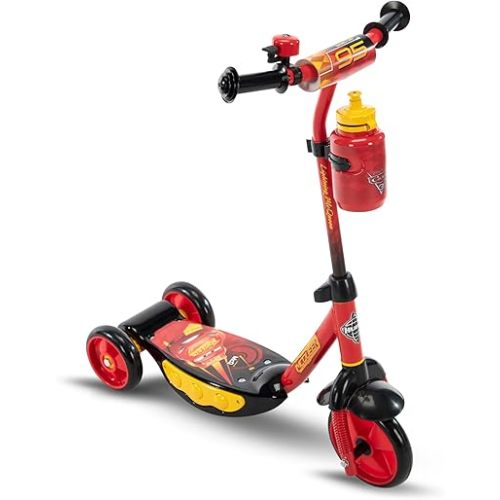 Huffy Disney and Marvel Toddler Kids 3-Wheel Scooters, Multiple Color Options, Ages 3+ Years Old, Durable Steel Frame, Portable, Girls/Boys, Non-Slip Deck, Character Graphics
