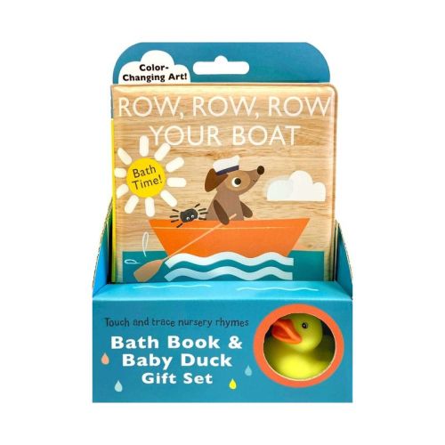 Touch And Trace Nursery Rhymes: Row, Row, Row Your Boat Bath Book & Baby Duck Gift Set - By Editors Of Silver Dolphin Books (novelty Book)