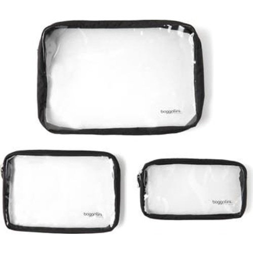 Clear Travel Pouches 3 Piece Set