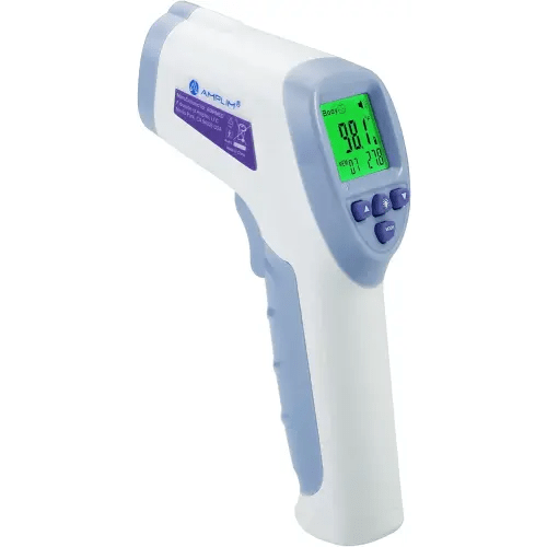 Amplim Digital Forehead Thermometer for Kids, Adults, and Babies - Touchless, Non-Contact Fever Thermometer with Temporal Head Function - No-Touch Thermometer for Accurate Temperature - FSA/HSA