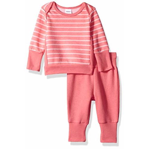 Hanes Baby Girls' Ultimate Baby Flexy Adjustable Fit Jogger with Sweatshirt Set