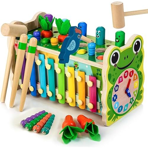 Wooden Whack-A-Mole Toy