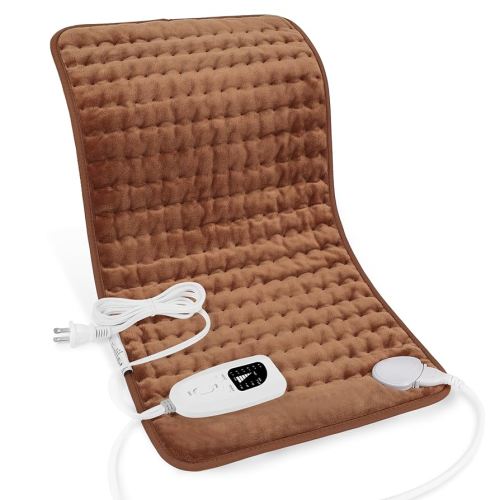 Heating Pad-Electric Heating Pads for Back,Neck,Abdomen,Moist Heated Pad for Shoulder,Knee,Hot Pad for Arms and Legs,Dry&Moist Heat & Auto Shut Off(Brown, 12''×24'')