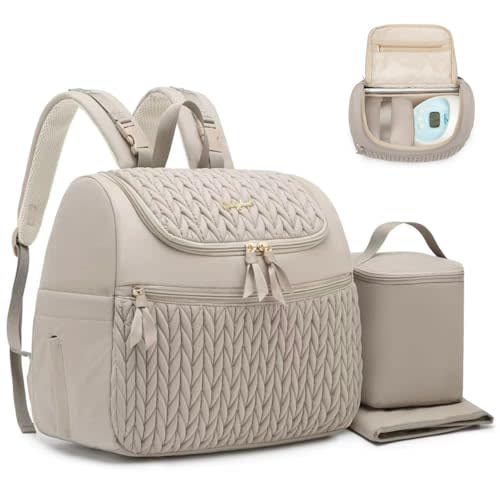 Qualyphant Breast Pump Bag for Spectra S1/S2 & Medela – Insulated Cooler Bag, 13" Laptop Sleeve, Diaper Backpack with Changing Pad – Lightweight, Water-resistant & Stylish for Work, Travel
