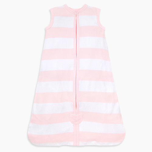 Burt's Bees Baby Beekeeper Organic Wearable Blanket - Blossom Rugby Stripe, 0-6 Months