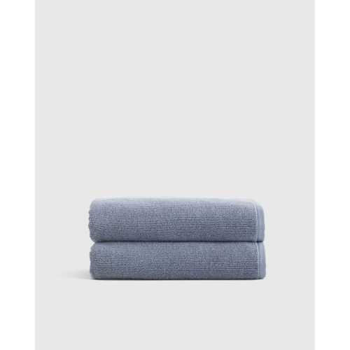 Turkish Ribbed Quick Dry Bath Towel (Set of 2) in Mineral