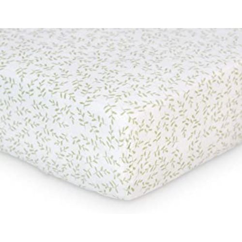 Lulujo Muslin Crib Sheets - Fitted Crib Mattress Sheets for Boys and Girls - 28"x 52", 1 Pack (Greenery)
